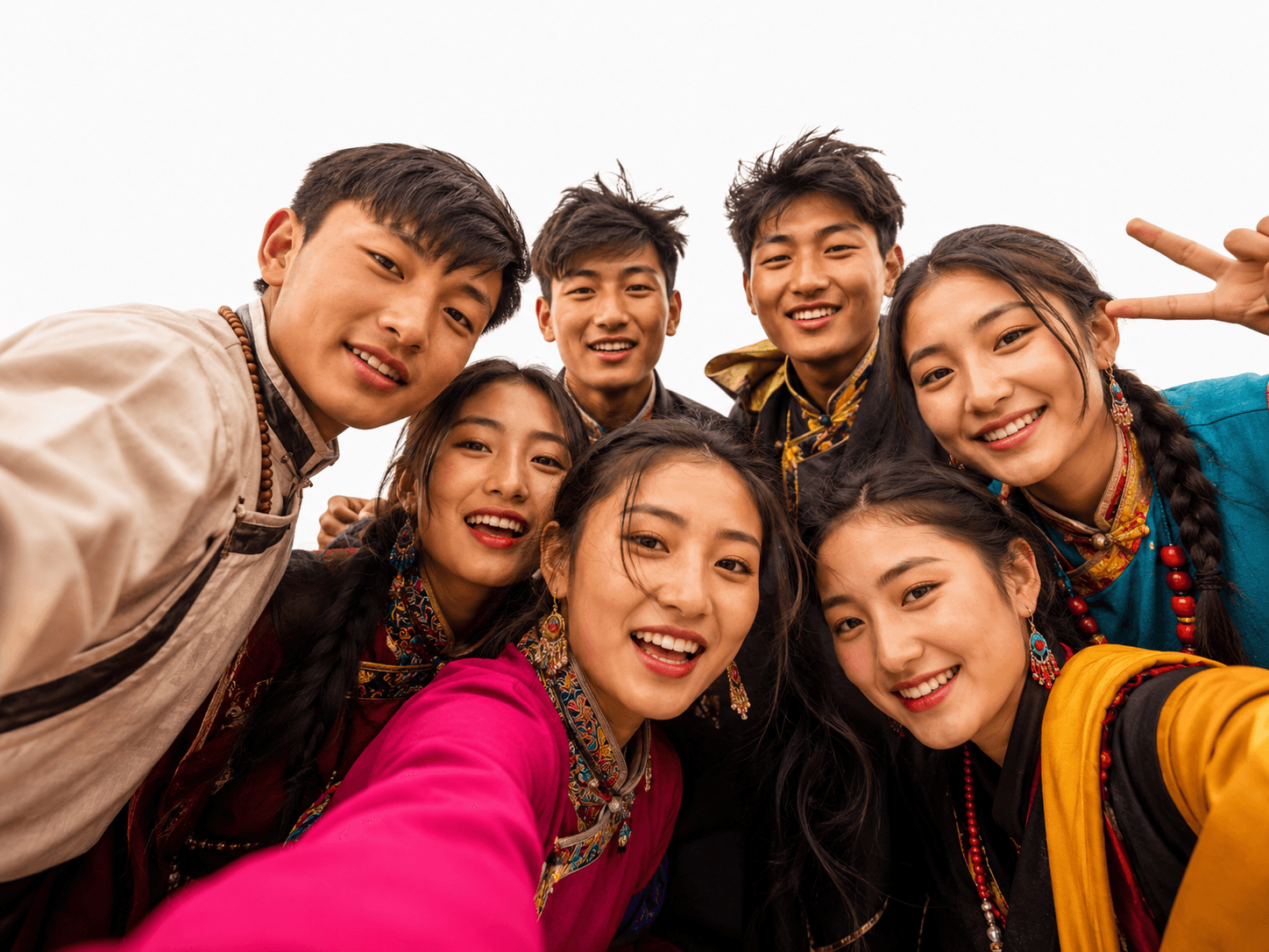 Tibetan community group selfie